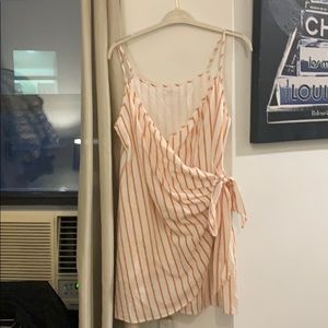 Cream and orange Sage The Label wrap dress